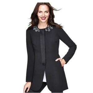 CABI SYMPHONY JACKET Black Jewel Neck Tailored Blazer Size 4 XXL